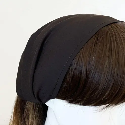 Handmade Sleek lightweight black cotton wide headband.