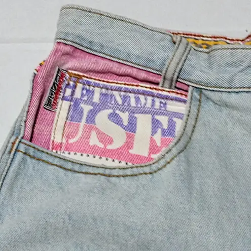 Vtg Get Used By Elie High Waisted Jeans-Size 30-Pastel-Streetwear-Hip Hop-1992