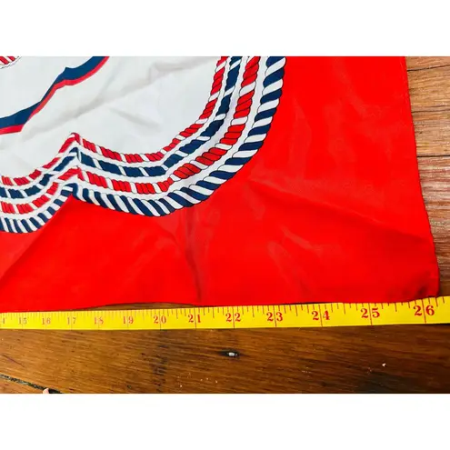 Vintage Paoli Red White Blue Geometric Abstract Rope Design 1960/70s Scarf