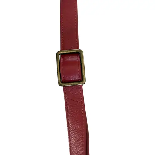 Anuschka snowy cardinal genuine leather zip shoulder bag multiple compartments - Image 9