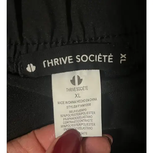 Thrive Societe Faux Wrap Skort in Black Women's sz. XL with Elastic Band