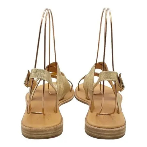 Kork-Ease Yarbrough Gold Full Grain Leather Strappy Sandals Women’s Size 8