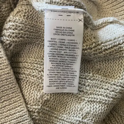 Lauren Ralph Lauren Black Label Cable Knit Cream Sweater Preppy Fall M Vintage Size M