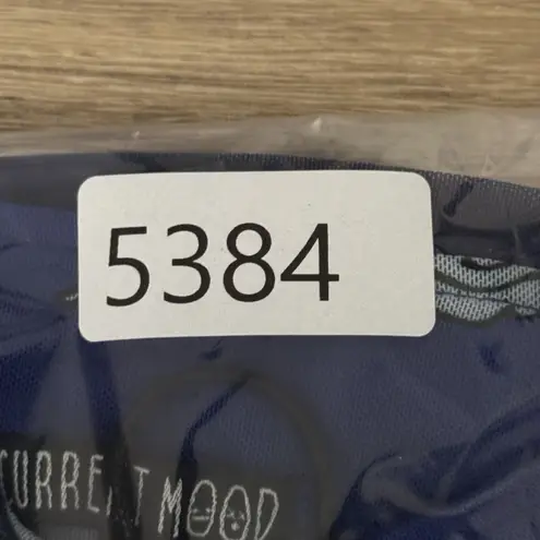 Current Mood Shirt Womens Large Purple Pink Dragon Mesh Cropped Blouse Harajuku