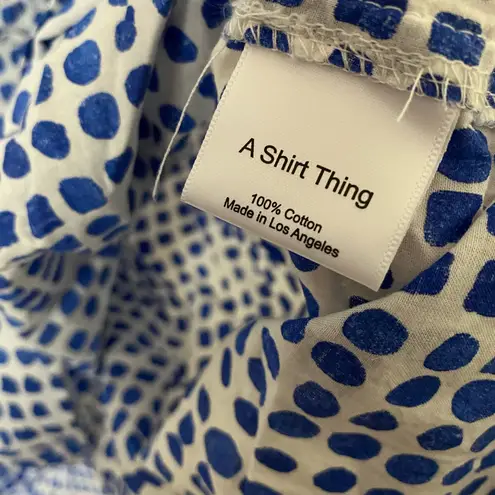 A Shirt Thing Women’s Logan Cabo Ruffle Blouse Size Medium Blue - Image 4