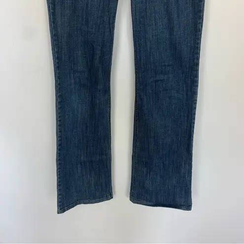 CAbi  Mid Rise Flare Leg Dark Wash Jeans Size 6