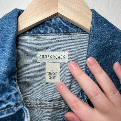 Crossroads Vintage Denim Cotton Blue Jean Sleeveless Vest S