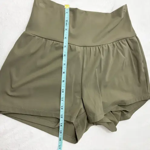 Halara High-Waisted Olive Green Yoga Shorts Size M
