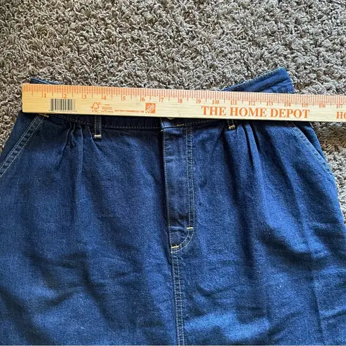 Lee VTG 80s Denim Midi Skirt Dark Wash
Indigo A-Line Size 13 Retro High Waisted