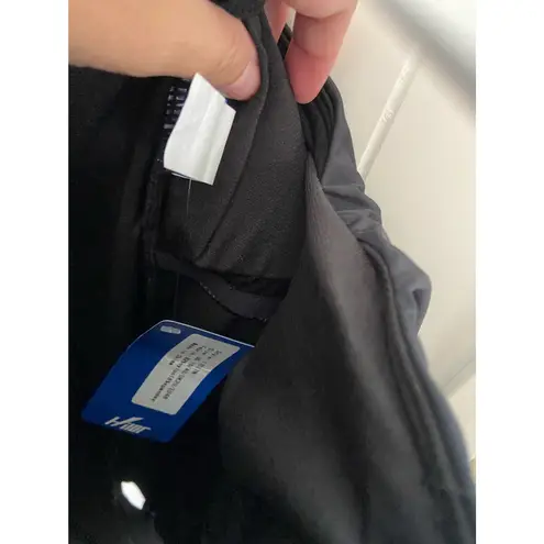 Hilor Womens Swimsuit Size 16 One Piece Shoulder Black Ruffle Asymmetric NEW