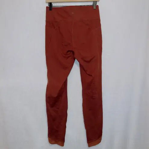 All In Motion Rustic Orange High Waisted Side Pockets Ankle Length Leggings - Image 5