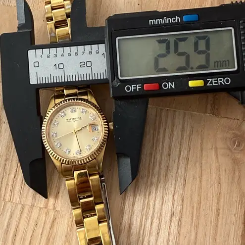 Wittnauer Longines Rare Diamond Marker Presidential Ladies Watch Gold Dial Case