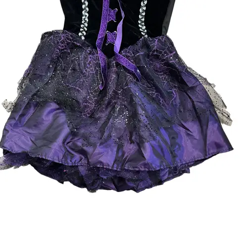 Spirit HauntLook Wicked Witch Sexy Purple and Black Witch Dress and Hat New Small