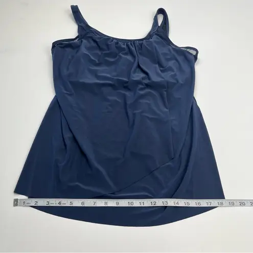 MiracleSuit Illusionist Plus Size Ursula Tankini Top Womens SZ 18 Midnight Blue