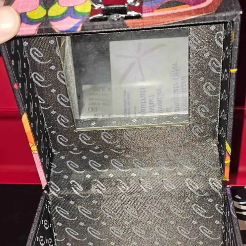 NEW Caboodles Black Multicolor Locking Cosmetic Organizer Case 5x5x5