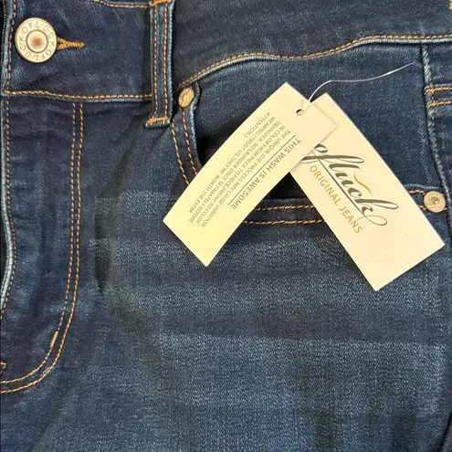 NWT Of luck Deep Blue Denim Jeans retail $99. Size 14. Super stretch!