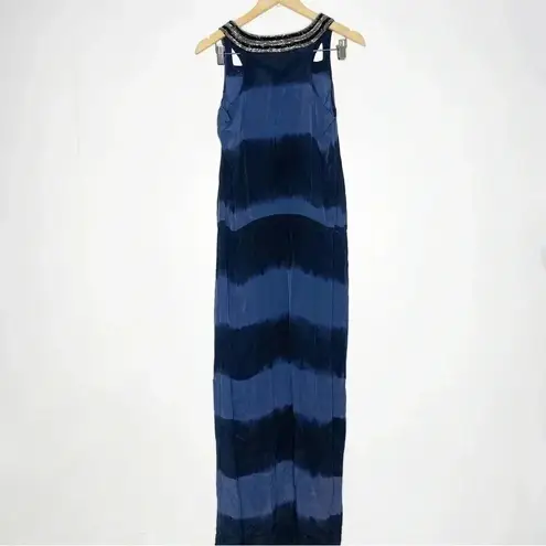 Karina Grimaldi x Revolve Beaded Silk Maxi Dress Size Small