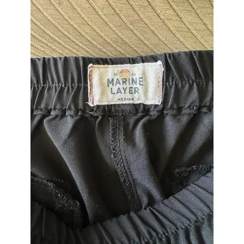 Marine layer Allison Pull On Pant in Black Split Dolphin Hem Women’s size Medium