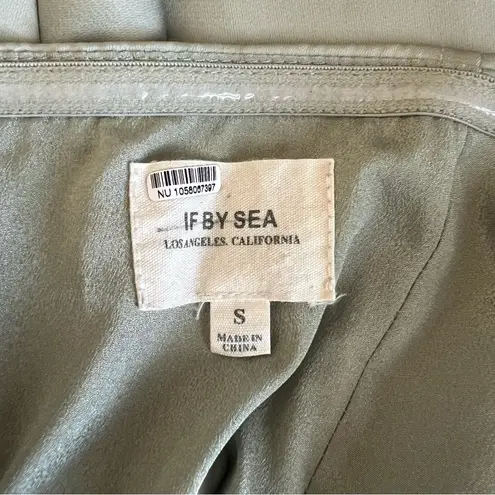 If By Sea Women’s Nuuly Satin One Shoulder Sage Green Corset Bust Maxi Dress S