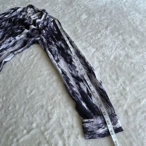 Simply Vera Wang Tie Dye Abstract Print Blouse Womens S Purple Handkerchief Hem