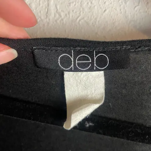 Deb Size Small Y2K Sequin Scoop Neck Tank Cami Going Out Top Black Vintage