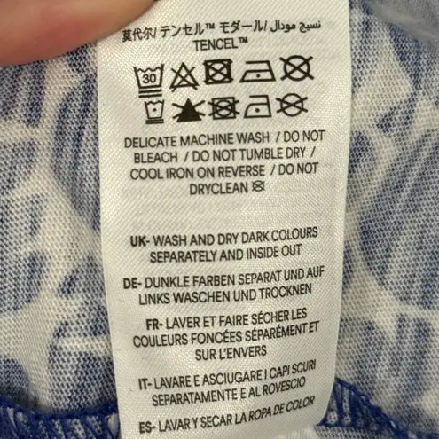 NWT Boden Naomi Relaxed Jersey Dress in Sapphire Blue Geometric Pop Size 16