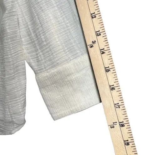 IRO Paris Malinak Shirt XS Ecru White Textured Sheer Top Blouse Quiet Luxury NEW