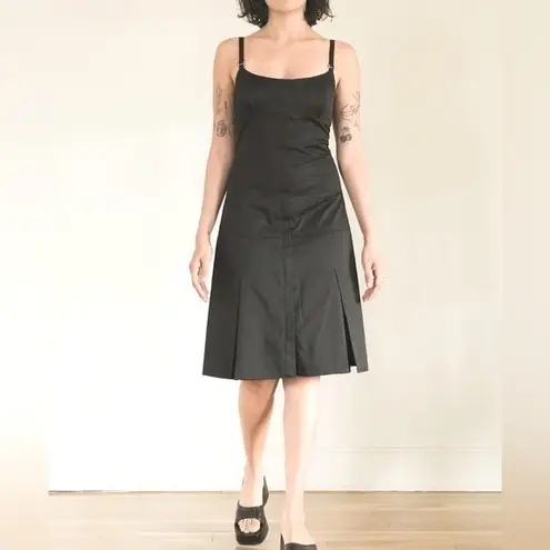 Per Se Dress Vintage Plus 16 XL Black Mini Zippered Pleated 90s