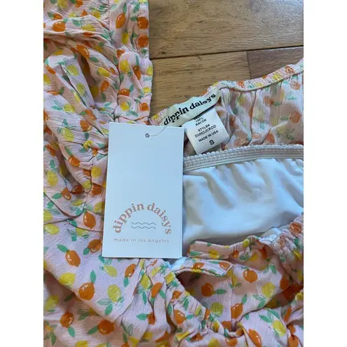 dippin daisy's swimwear NWT Dippin Daisys orange and lemon print dress size small