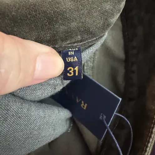 Ramy Brook NEW Velvet Helena Skinny 5 Button Pockets Green Clover Size 31