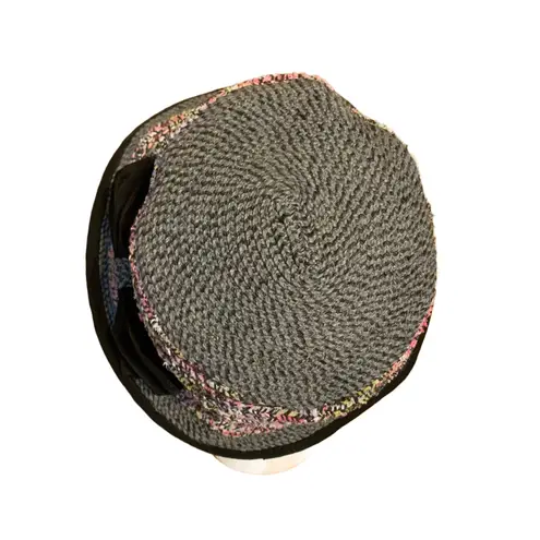 GRACE HATS BLACK & PINK CLOCHE STYLE COTTON & PAPER HAT Multiple