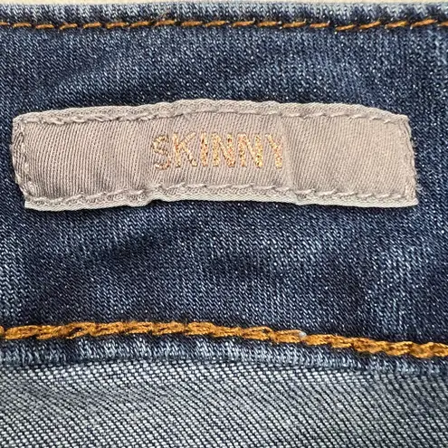 Melissa McCarthy Seven7 Paint Splatter Embroidery Slimming Skinny Jeans Size 22W Blue