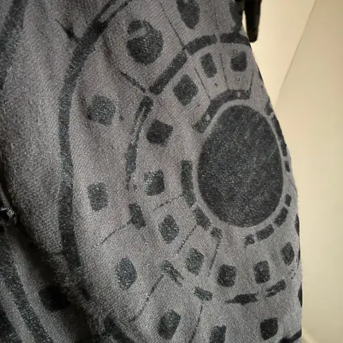 Bitte Kai Rand Gray Black Velvet Geometric Tunic Cowl Neck Sz 38 Lagenlook Art