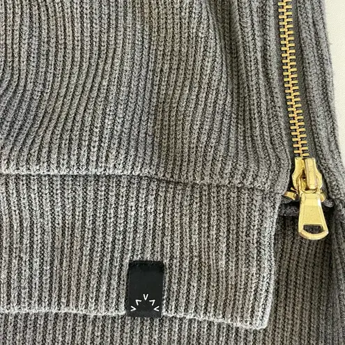 Varley Manning Ribbed Crewneck Sweatshirt with Side Zippers