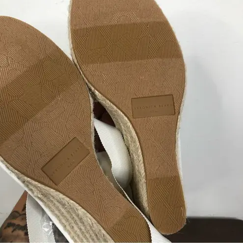 Veronica Beard NEW White Floral Soleil Lace Up Espadrille Wedge Sandals Size 6.5