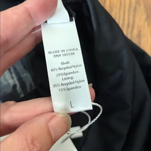 ANDIE Bikini Set Maui Top Shortie Bottom Black Size L NWT