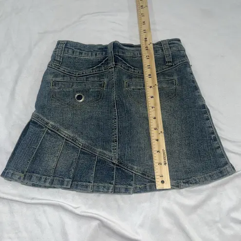 Vanilla Star Jeans Y2K Vanilla Star Micro Mini Denim Skirt Pleated Juniors Sz 1