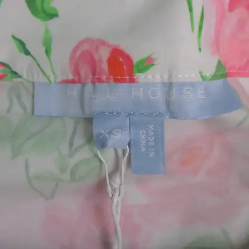 Hill House The Mirabel Skirt Pink Roses Wrap Midi Cotton XS New