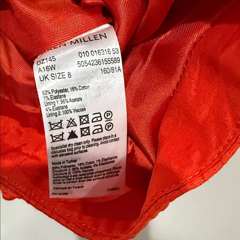 Karen Miller Karen Millen Orange Tie Waist Dress