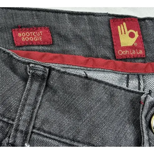 Sasson Ooh La La Bootcut Boogie Jeans Distressed Black Women's Size 8