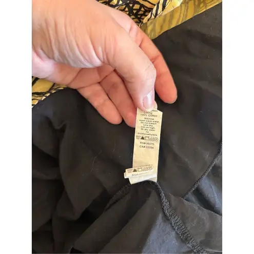 Anthropologie Weston Wear Emerging Leaves Sleeveless Dress Size 2 Yellow Black