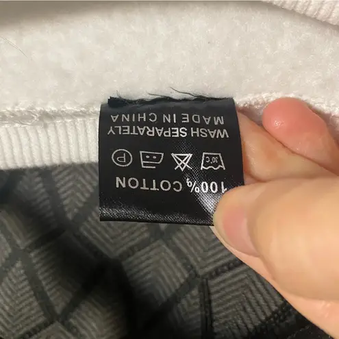 Cute leopard print coffee cup crew sweatshirt in white, black, pink, yellow White