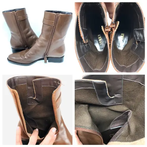 Ralph Lauren LAUREN by  brown leather booties