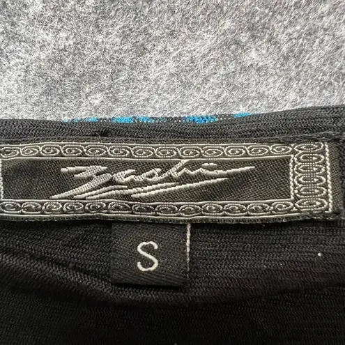 Vintage 90s Zashi Maxi Skirt Patchwork Handkerchief Artwear Abstract Boho S Blue