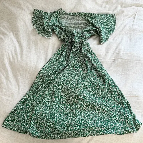 Floral Maxi Dress Green