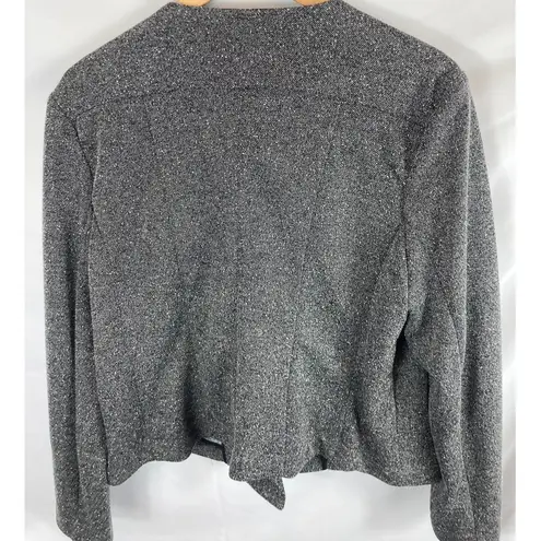 Catherine Malandrino Black Marbled Side Zip Jacket Size XXL