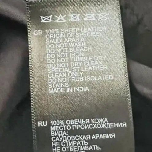 Reiss Mimi Paneled Leather Mini Skirt, Black, Size 10, Designer Luxury, NWT