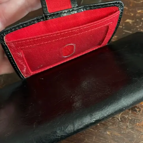Hobo Black/Red Leather Wallet