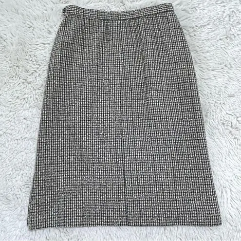 Vintage Women’s JH Collectibles Tweed Houndstooth Wool Blend Skirt size SM Union Gray