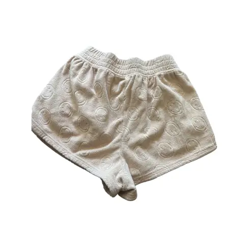 Offline by Aerie Beige Smiley Face Terry Cloth Lounge Shorts XS Tan